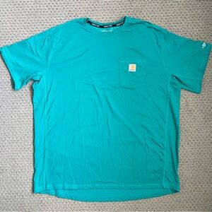 Carhartt Men's Aqua Short Sleeve Pocket Tee